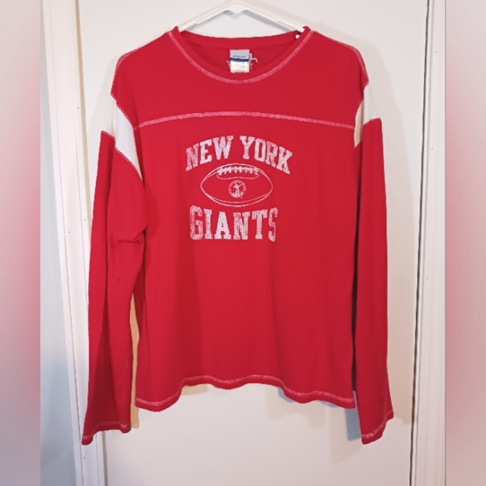 NFL New York Giants Long Sleeve Vintage Reebok Thermal Shirt 100% Cotton 2X